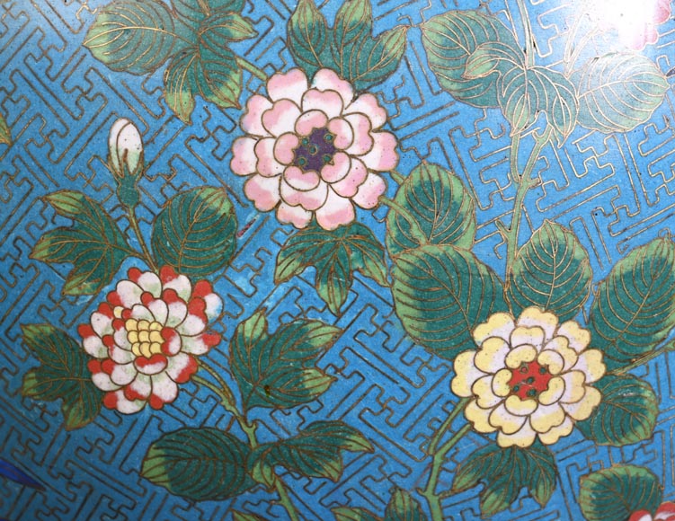 Ferdinand BARBEDIENNE – Japonist cachepot in gilt bronze and cloisonné enamel Ferdinand BARBEDIENNE – Japonist cachepot in gilt bronze and cloisonné enamel-15