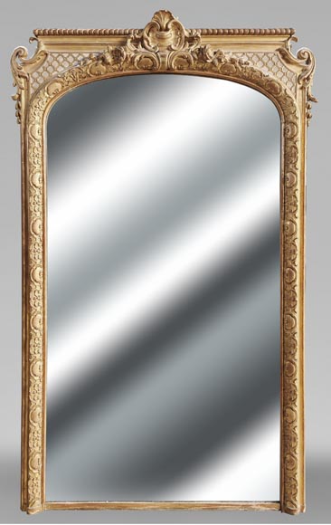 Gilded Regency-style trumeau, richly decorated  Gilded Regency-style trumeau, richly decorated-0