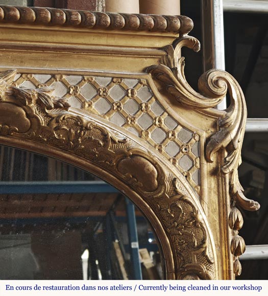 Gilded Regency-style trumeau, richly decorated  Gilded Regency-style trumeau, richly decorated-3