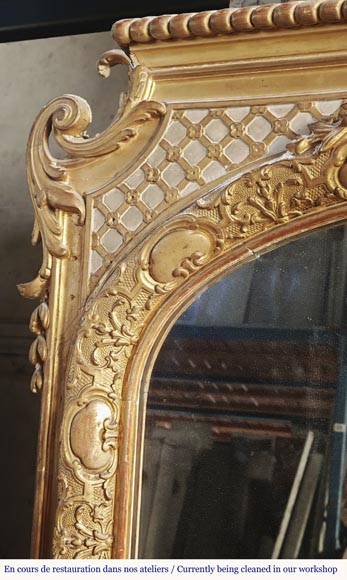 Gilded Regency-style trumeau, richly decorated  Gilded Regency-style trumeau, richly decorated-5