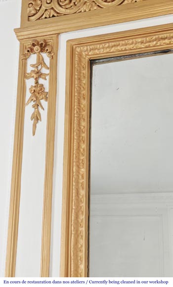 Louis XVI style trumeau enhanced with gold paint Louis XVI style trumeau enhanced with gold paint-2