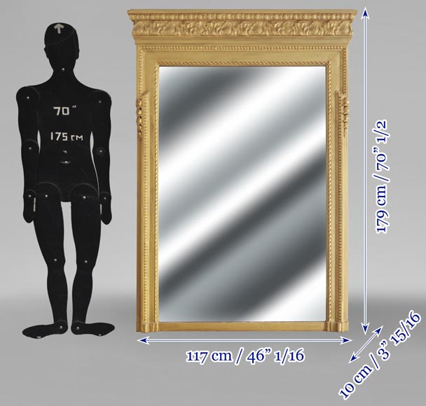 Louis XVI style trumeau enhanced with gold paint Louis XVI style trumeau enhanced with gold paint-5