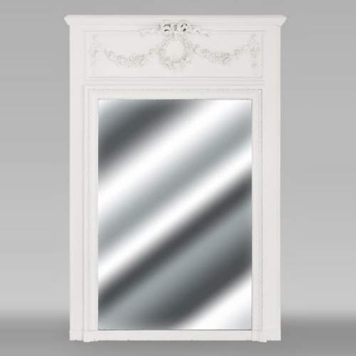 Louis XVI style trumeau decorated with a floral wreath