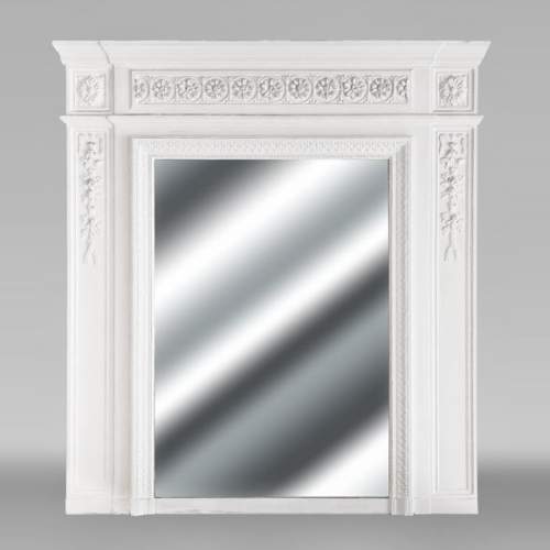 Louis XVI style trumeau decorated with a floral frieze