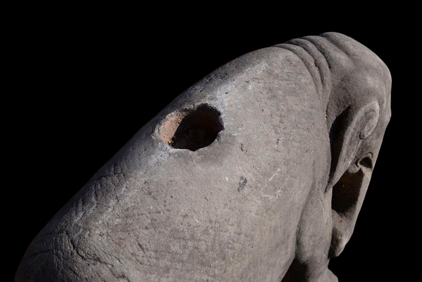 Pair of Vietnamese-style carved stone elephant statues Pair of Vietnamese-style carved stone elephant statues-5