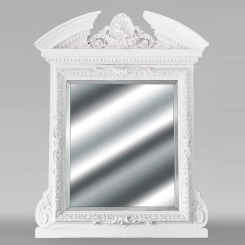 A richly decorated Napoleon III style trumeau, surmounted by a pediment