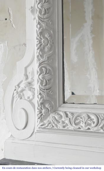 A richly decorated Napoleon III style trumeau, surmounted by a pediment A richly decorated Napoleon III style trumeau, surmounted by a pediment-3