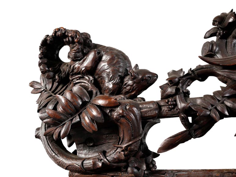 Jean-Pierre TAHAN & Joseph CREMER, two-part carved buffet with marquetry panel called “Fantasy Furniture” Exhibition 1855-4