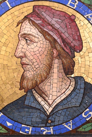 Antonio Salviati (Vicenza, 1816 – Venice, 1890), attributed to Pair of mosaic portraits of Gioachino Rossini and Baldassarre Peruzzi-2