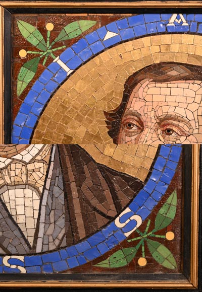 Antonio Salviati (Vicenza, 1816 – Venice, 1890), attributed to Pair of mosaic portraits of Gioachino Rossini and Baldassarre Peruzzi-4