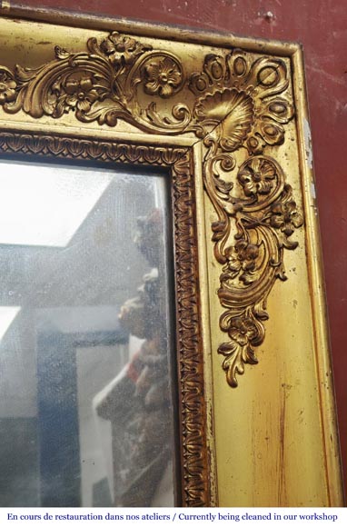 Small gilded Louis Philippe period trumeau, richly decorated Small gilded Louis Philippe period trumeau, richly decorated-4