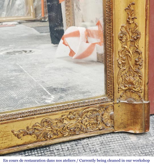 Small gilded Louis Philippe period trumeau, richly decorated Small gilded Louis Philippe period trumeau, richly decorated-5