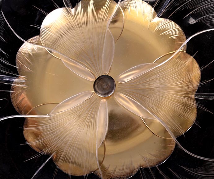 Maison CARDEILHAC, decorative plate in glass and gilt silver Maison CARDEILHAC, decorative plate in glass and gilt silver-2