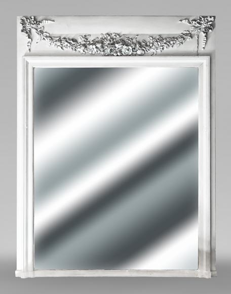 Louis XVI style trumeau with a floral garland-0