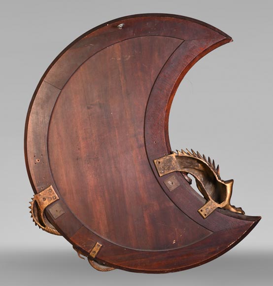 Gabriel VIARDOT (1830–1904), (attributed to) – Rare japoniste crescent-moon mirror with bronze dragon Gabriel VIARDOT (1830–1904), (attributed to) – Rare japoniste crescent-moon mirror with bronze dragon-5