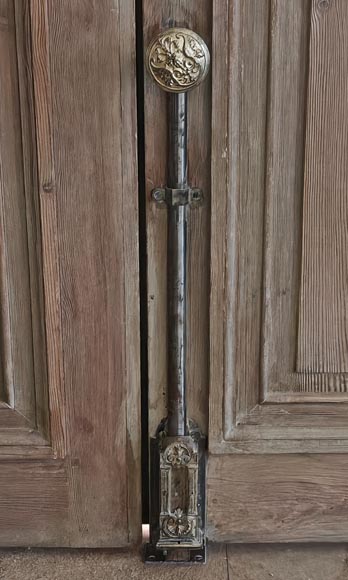 Set of 4 double doors in carved wood-5