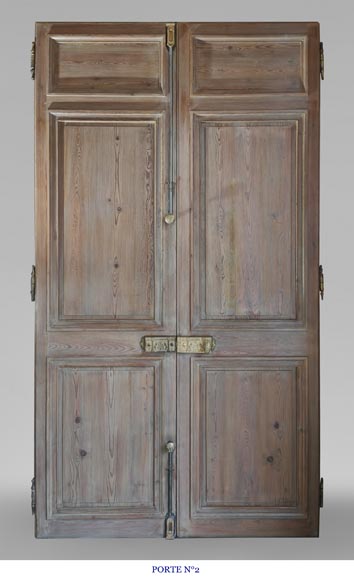 Set of 4 double doors in carved wood-8