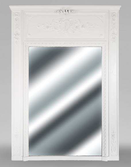 Louis XVI style trumeau with musical instruments-0