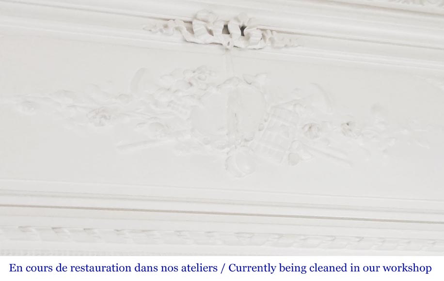 Louis XVI style trumeau with musical instruments-2