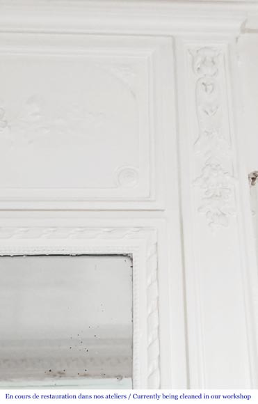 Louis XVI style trumeau with musical instruments-4