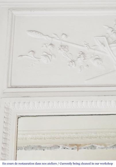 Louis XVI style trumeau decorated with a vase-2