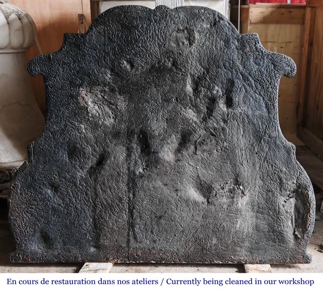 Fireplace plaque with lion coat of arms-7