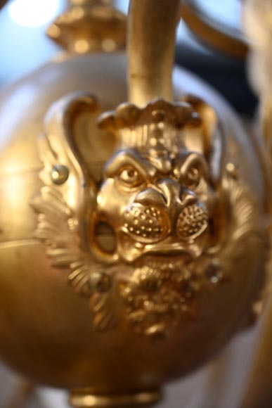 Napoléon III period gilt-bronze billiard chandelier-6