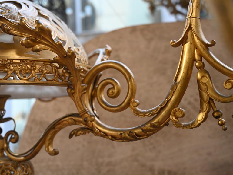 Napoléon III period gilt-bronze billiard chandelier-8