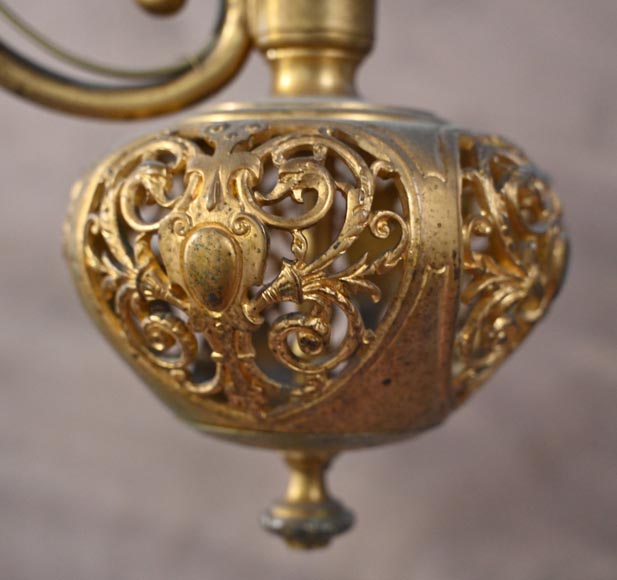 Napoléon III period gilt-bronze billiard chandelier-11