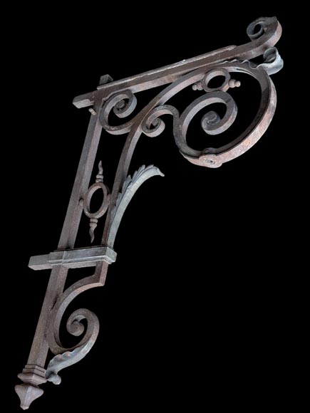 Pair of cast iron wall brackets in the Napoleon III style-1
