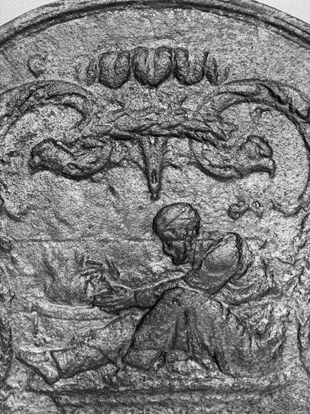 Fireplace plaque with figures near the fire-3