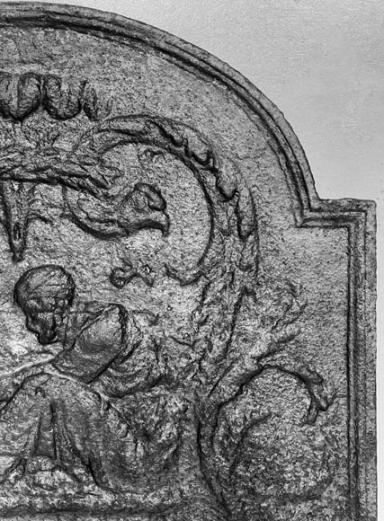 Fireplace plaque with figures near the fire-5