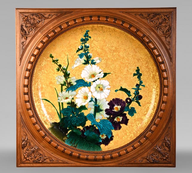 MILET & DIFFLOTH – Ornamental Glazed Ceramic Charger with Wildflower Decor MILET & DIFFLOTH – Ornamental Glazed Ceramic Charger with Wildflower Decor-0