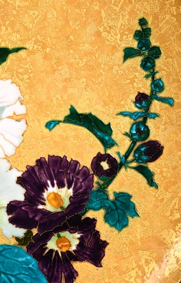 MILET & DIFFLOTH – Ornamental Glazed Ceramic Charger with Wildflower Decor MILET & DIFFLOTH – Ornamental Glazed Ceramic Charger with Wildflower Decor-4