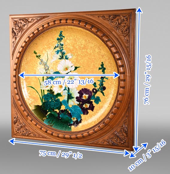 MILET & DIFFLOTH – Ornamental Glazed Ceramic Charger with Wildflower Decor MILET & DIFFLOTH – Ornamental Glazed Ceramic Charger with Wildflower Decor-11