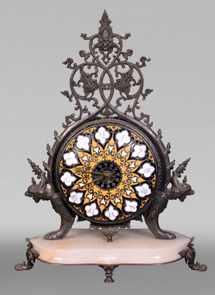 BOYE Charles, Table clock with orientalist decoration-0