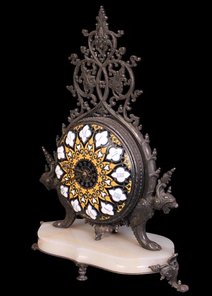 BOYE Charles, Table clock with orientalist decoration-2