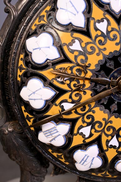 BOYE Charles, Table clock with orientalist decoration-4