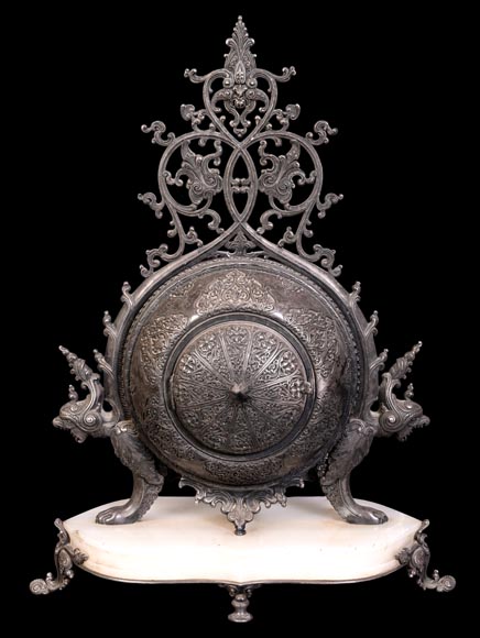 BOYE Charles, Table clock with orientalist decoration-8
