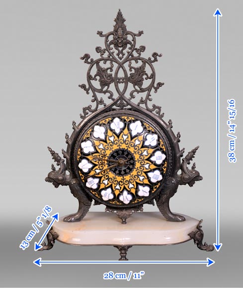 BOYE Charles, Table clock with orientalist decoration-10
