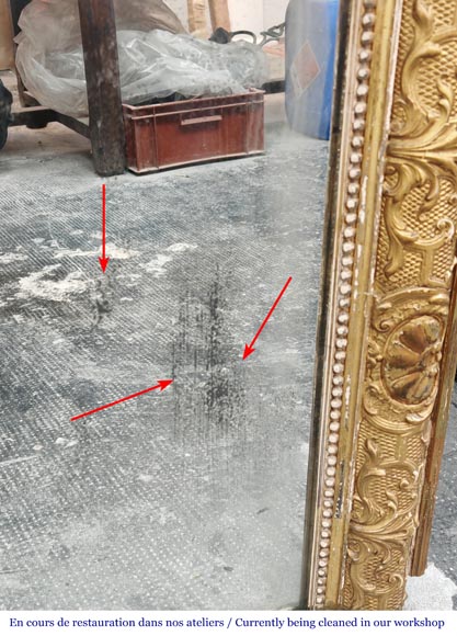 A richly gilded trumeau in the Napoleon III style, decorated with putti-8