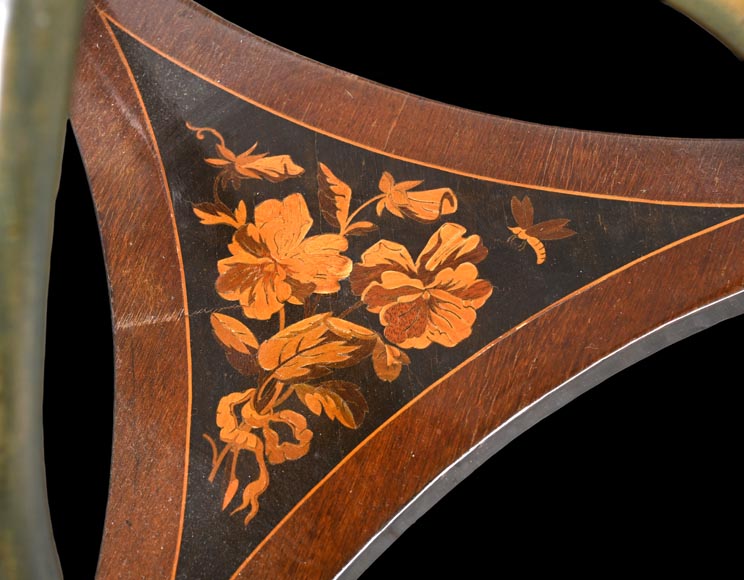 Polylobed work table with insects and butterflies-13