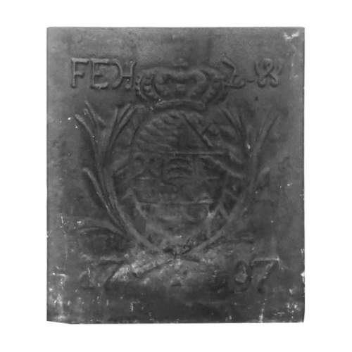 Square fireplace backplate, decorated