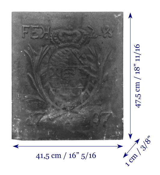 Square fireplace backplate, decorated Square fireplace backplate, decorated-6