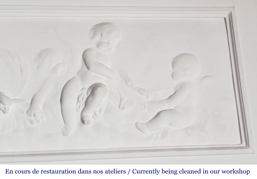 Louis XVI style trumeau with putti decoration Louis XVI style trumeau with putti decoration-2