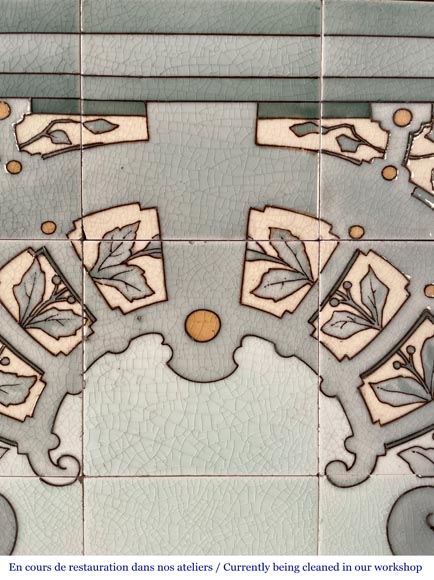 Sarreguemines, ceramic Panel Depicting the “Chevalier Bayard”-3