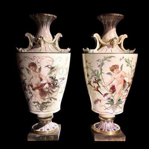 Sèvres Manufactory, Pair of Rhodes vases commissioned by the Household of Emperor Napoleon III