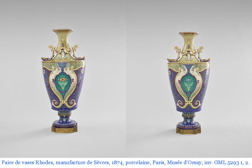Sèvres Manufactory, Pair of Rhodes vases commissioned by the Household of Emperor Napoleon III-19