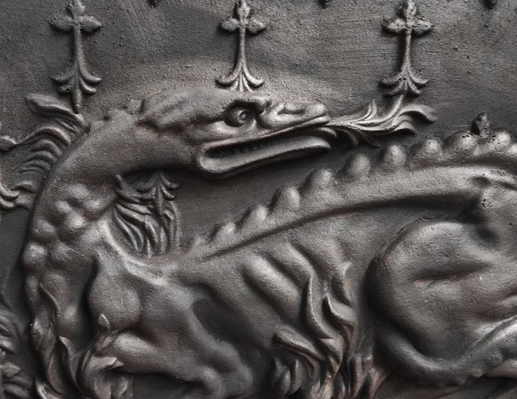 Fireplace plaque with the salamander motif of Francis Ist-2