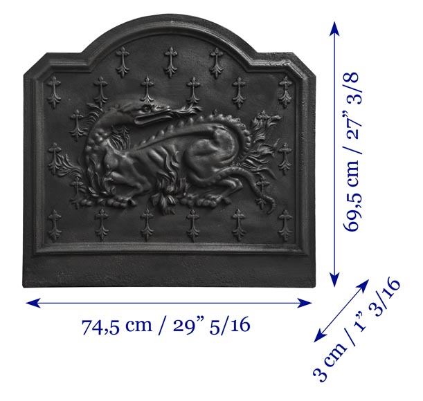 Fireplace plaque with the salamander motif of Francis Ist-5
